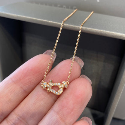 [Royal Jewellery]FORCE 10 DIAMOND PINK GOLD NECKLACE MINI MODEL