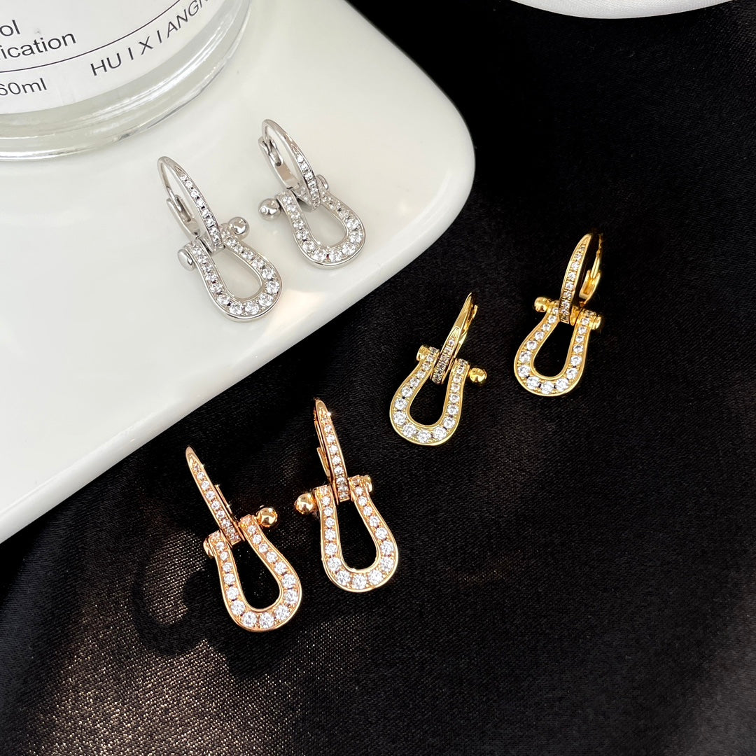 [Royal Jewellery]FORCE 10 FULL DIAMOND DROP EARRINGS MEDIUM MODEL