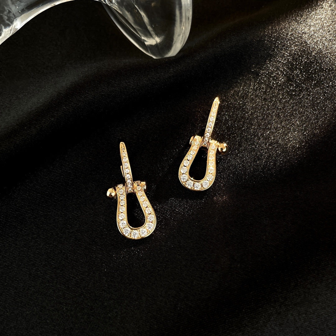[Royal Jewellery]FORCE 10 FULL DIAMOND DROP EARRINGS MEDIUM MODEL