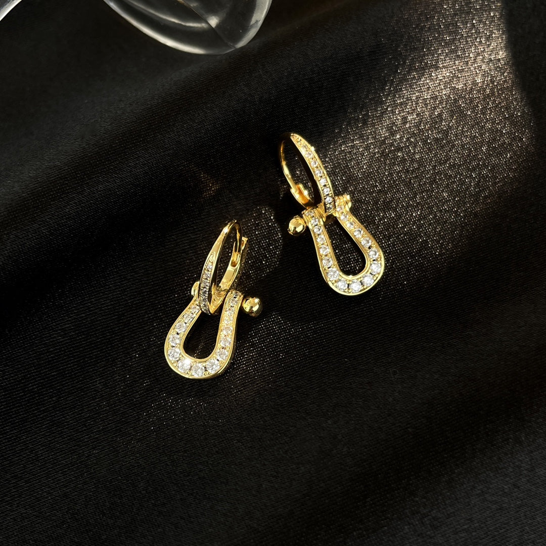 [Royal Jewellery]FORCE 10 FULL DIAMOND DROP EARRINGS MEDIUM MODEL
