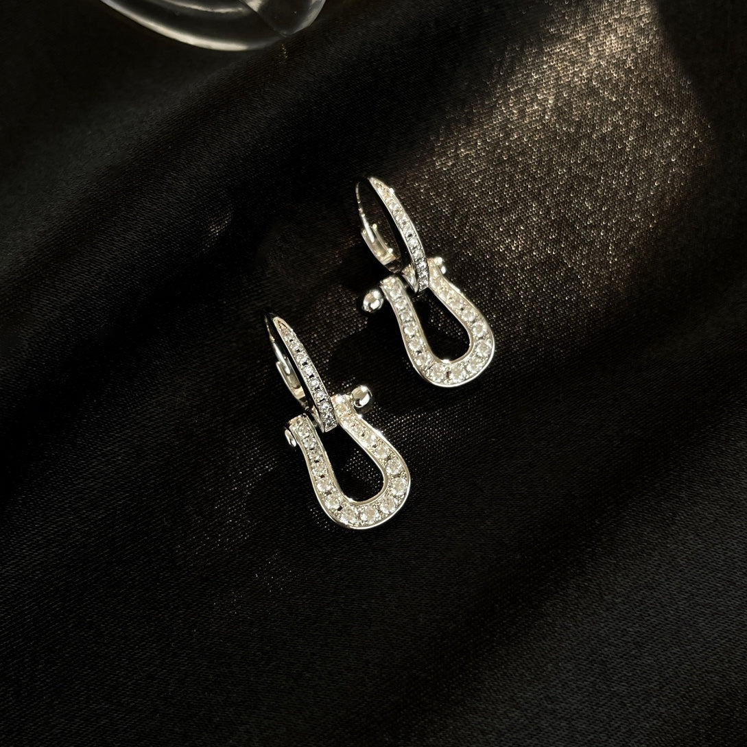 [Royal Jewellery]FORCE 10 FULL DIAMOND DROP EARRINGS MEDIUM MODEL
