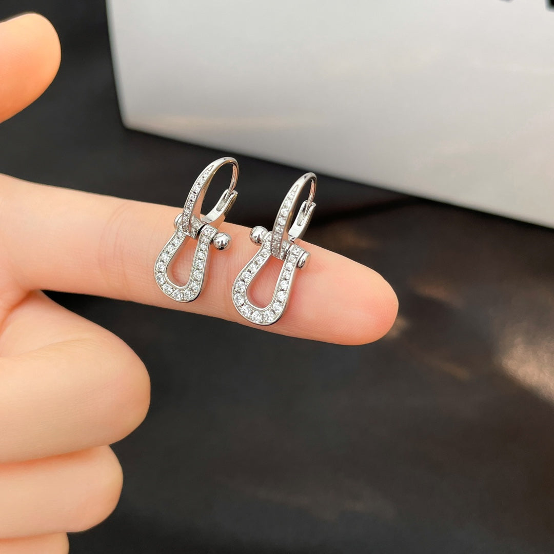 [Royal Jewellery]FORCE 10 FULL DIAMOND DROP EARRINGS MEDIUM MODEL