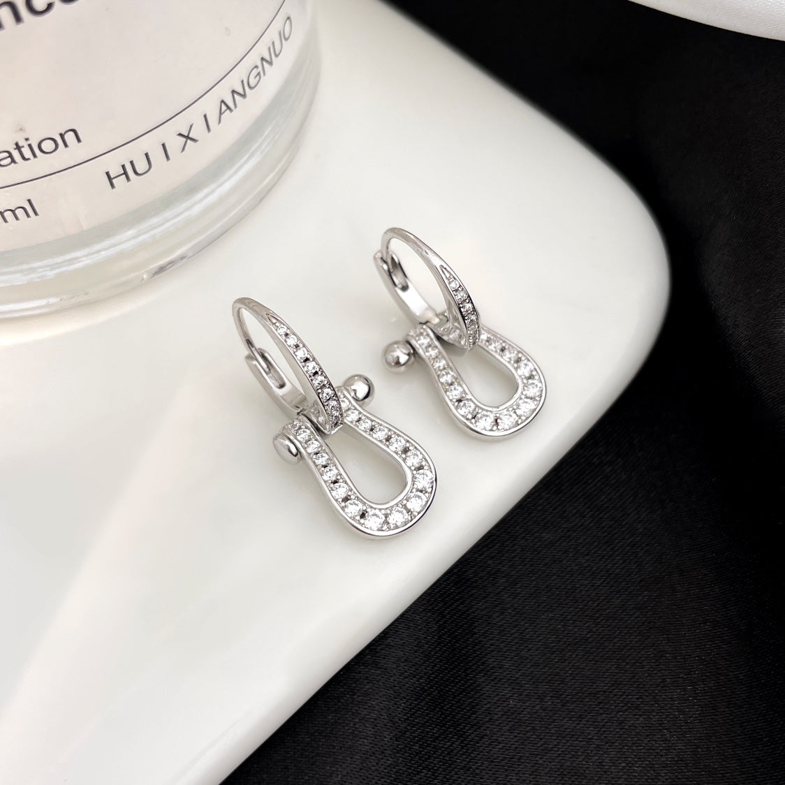 [Royal Jewellery]FORCE 10 FULL DIAMOND DROP EARRINGS MEDIUM MODEL