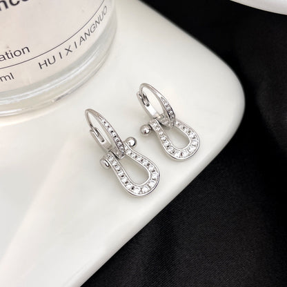[Royal Jewellery]FORCE 10 FULL DIAMOND DROP EARRINGS MEDIUM MODEL