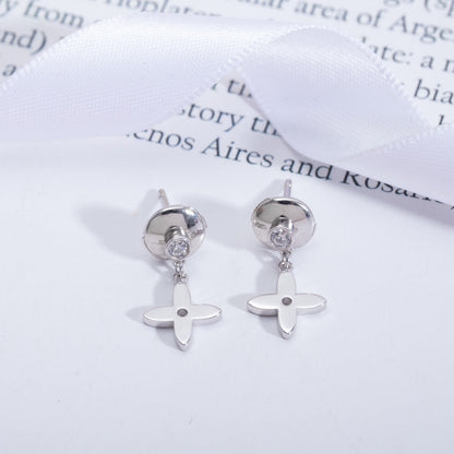 [Royal Jewellery]VIDYLLE SILVER DIAMOND MINI DROP EARRINGS