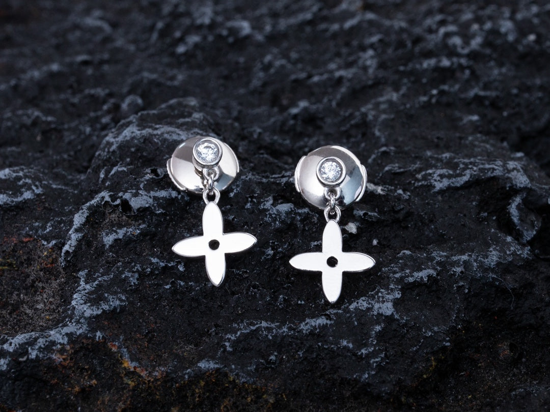 [Royal Jewellery]VIDYLLE SILVER DIAMOND MINI DROP EARRINGS