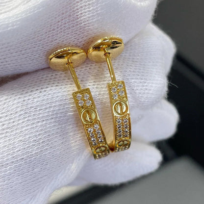 [Royal] LOVE EARRINGS 3.6MM DIAMOND PAVED