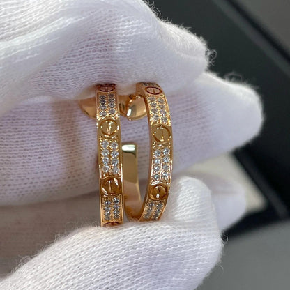 [Royal] LOVE EARRINGS 3.6MM DIAMOND PAVED