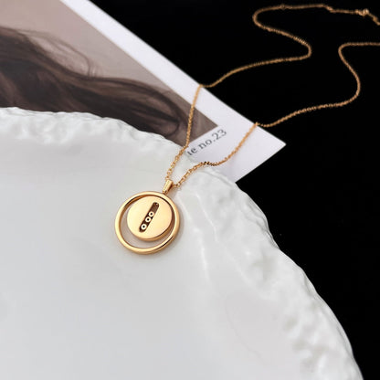 [Royal]LUCKY MOVE MOP PINK GOLD NECKLACE