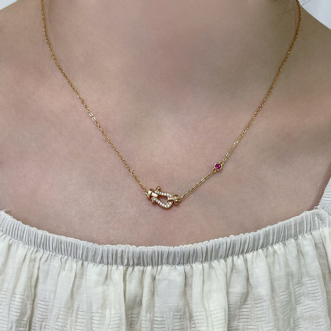 [Royal Jewellery]FORCE 10 DIAMOND PINK GOLD NECKLACE