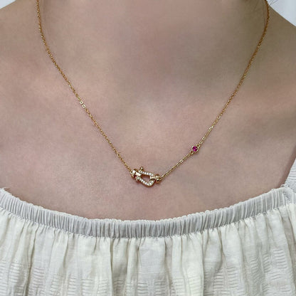 [Royal Jewellery]FORCE 10 DIAMOND PINK GOLD NECKLACE
