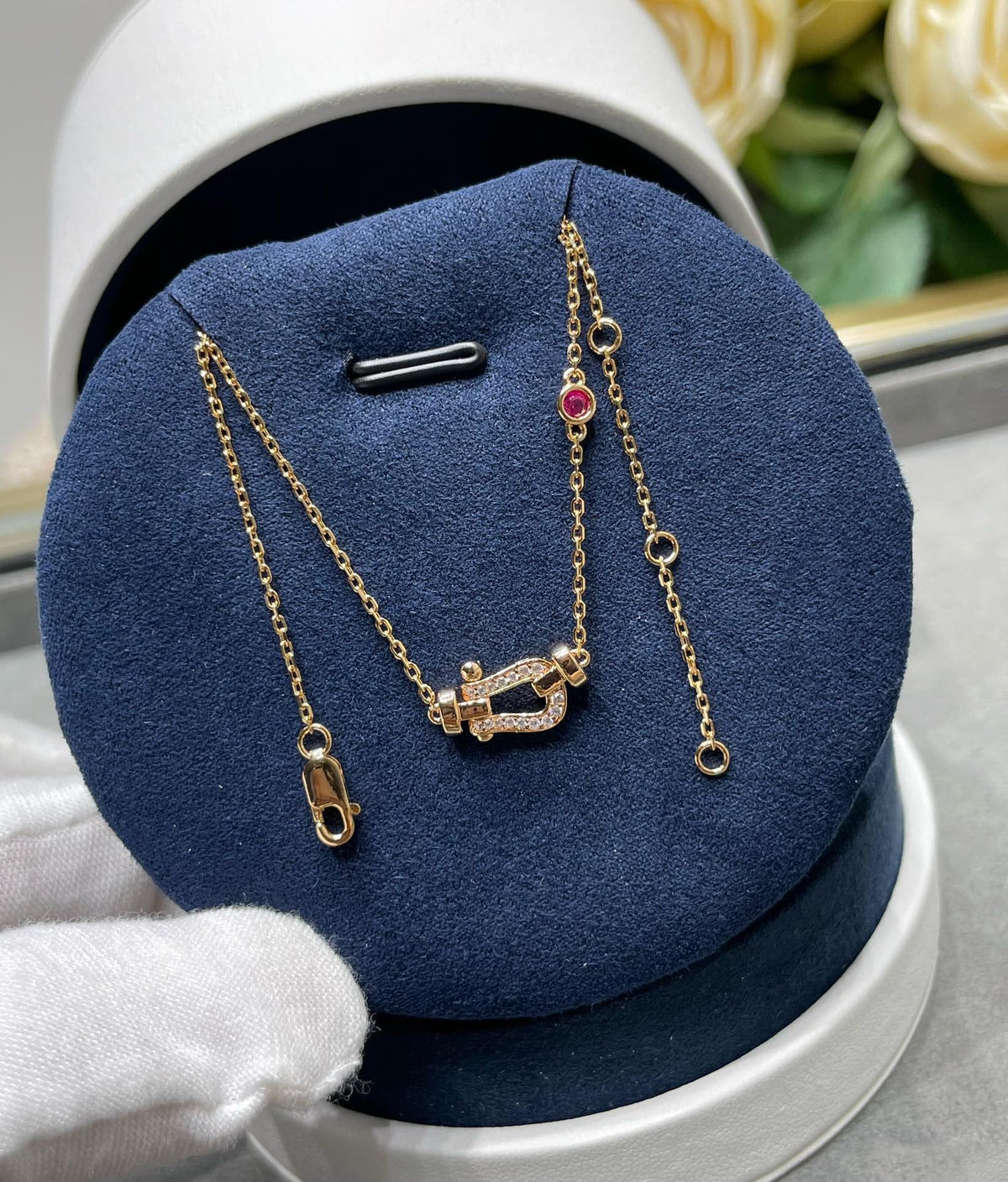 [Royal Jewellery]FORCE 10 DIAMOND PINK GOLD NECKLACE