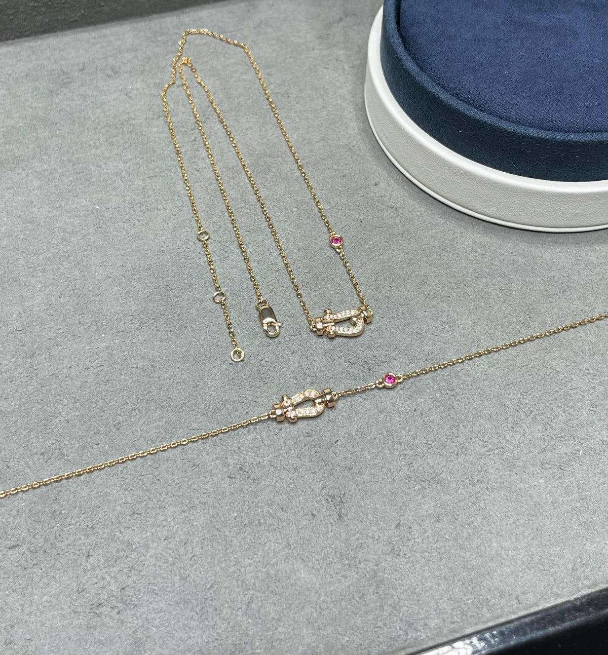 [Royal Jewellery]FORCE 10 DIAMOND PINK GOLD NECKLACE