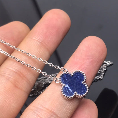 [Royal Jewellery]CLOVER PIETERSITE SILVER LONG NECKLACE