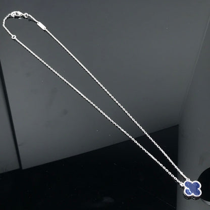 [Royal Jewellery]CLOVER PIETERSITE SILVER LONG NECKLACE