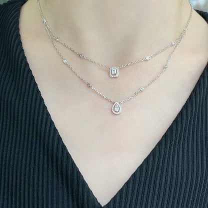 [Royal]MY TWIN 2 ROW DIAMOND NECKLACE