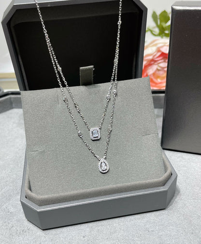 [Royal]MY TWIN 2 ROW DIAMOND NECKLACE