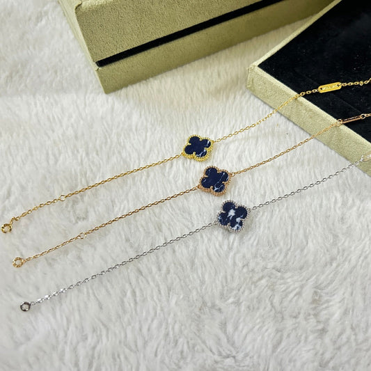 [Royal Jewellery]CLOVER 1 MOTIF PIETERSITE BRACELET