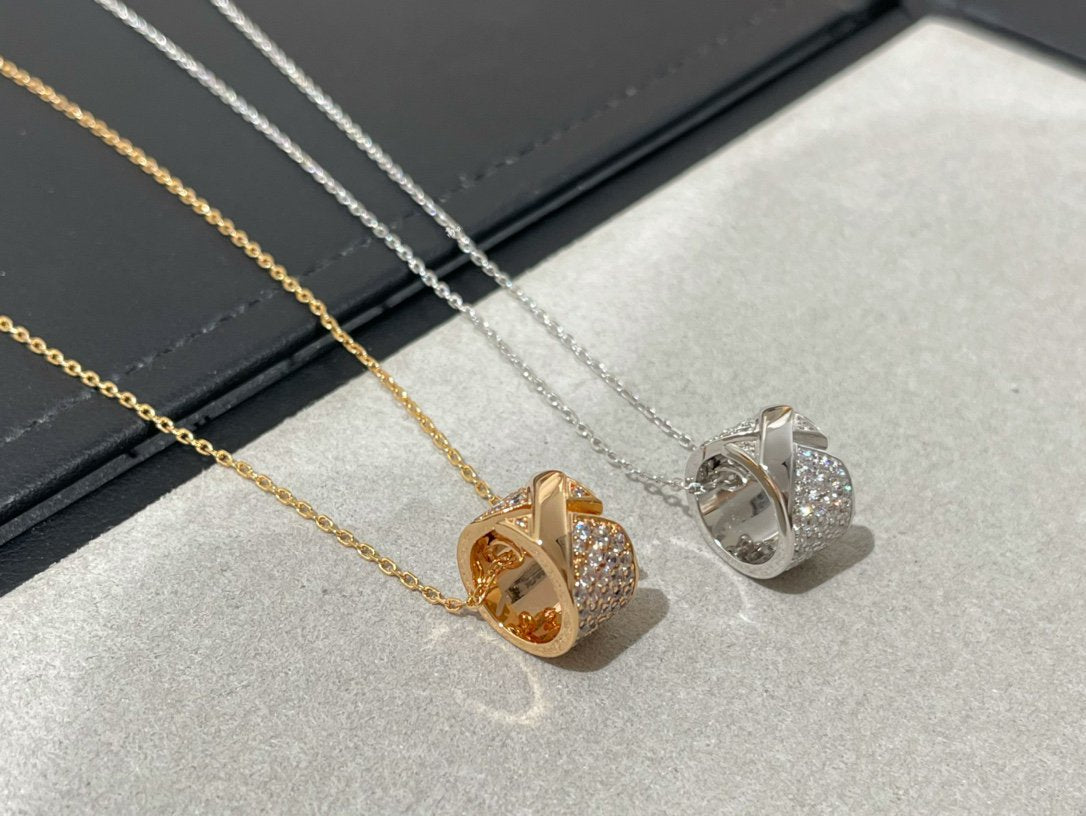 [Royal Jewellery]LIENS EVIDENCE DIAMOND PAVED NECKLACE