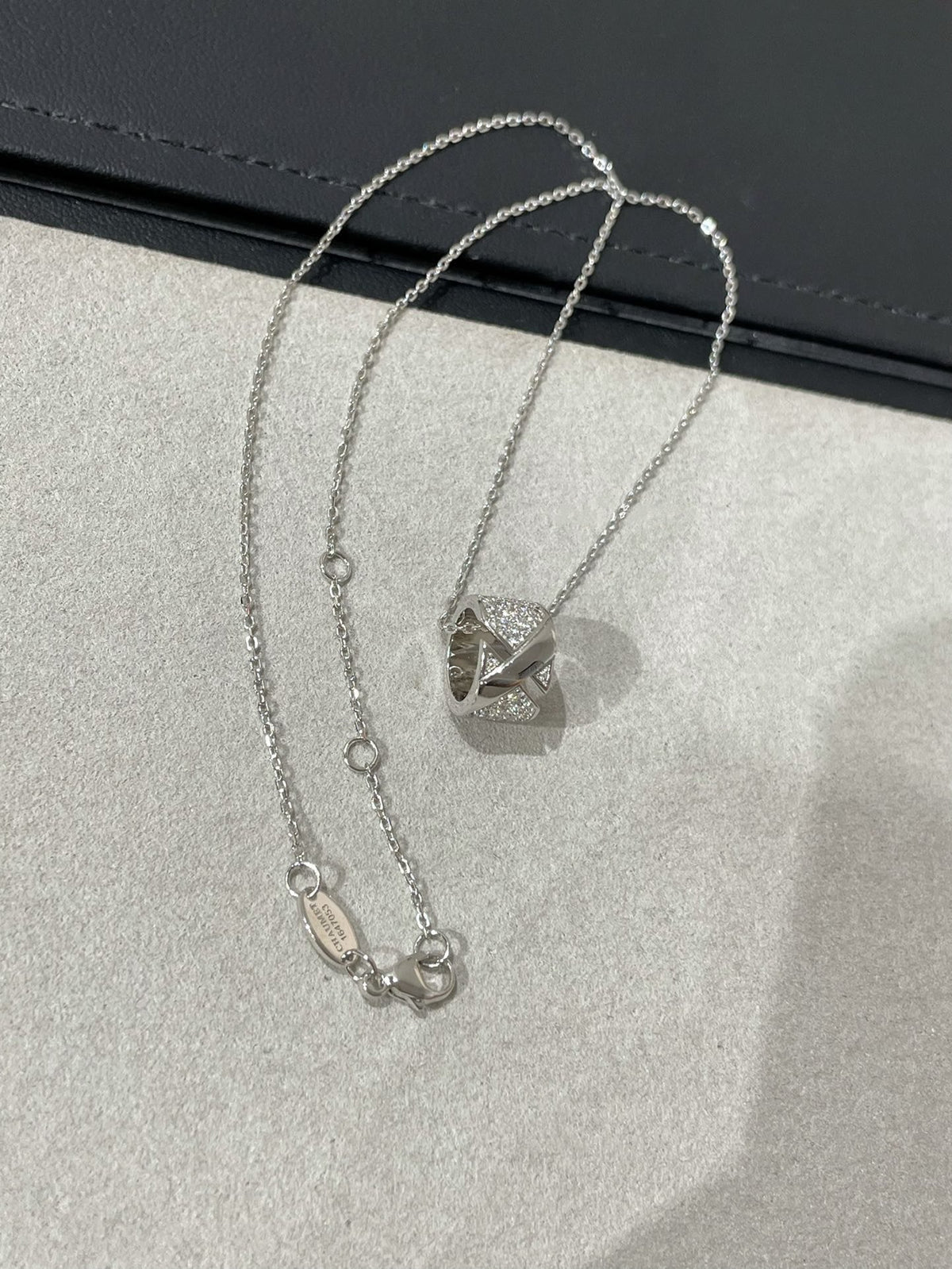 [Royal Jewellery]LIENS EVIDENCE DIAMOND PAVED NECKLACE