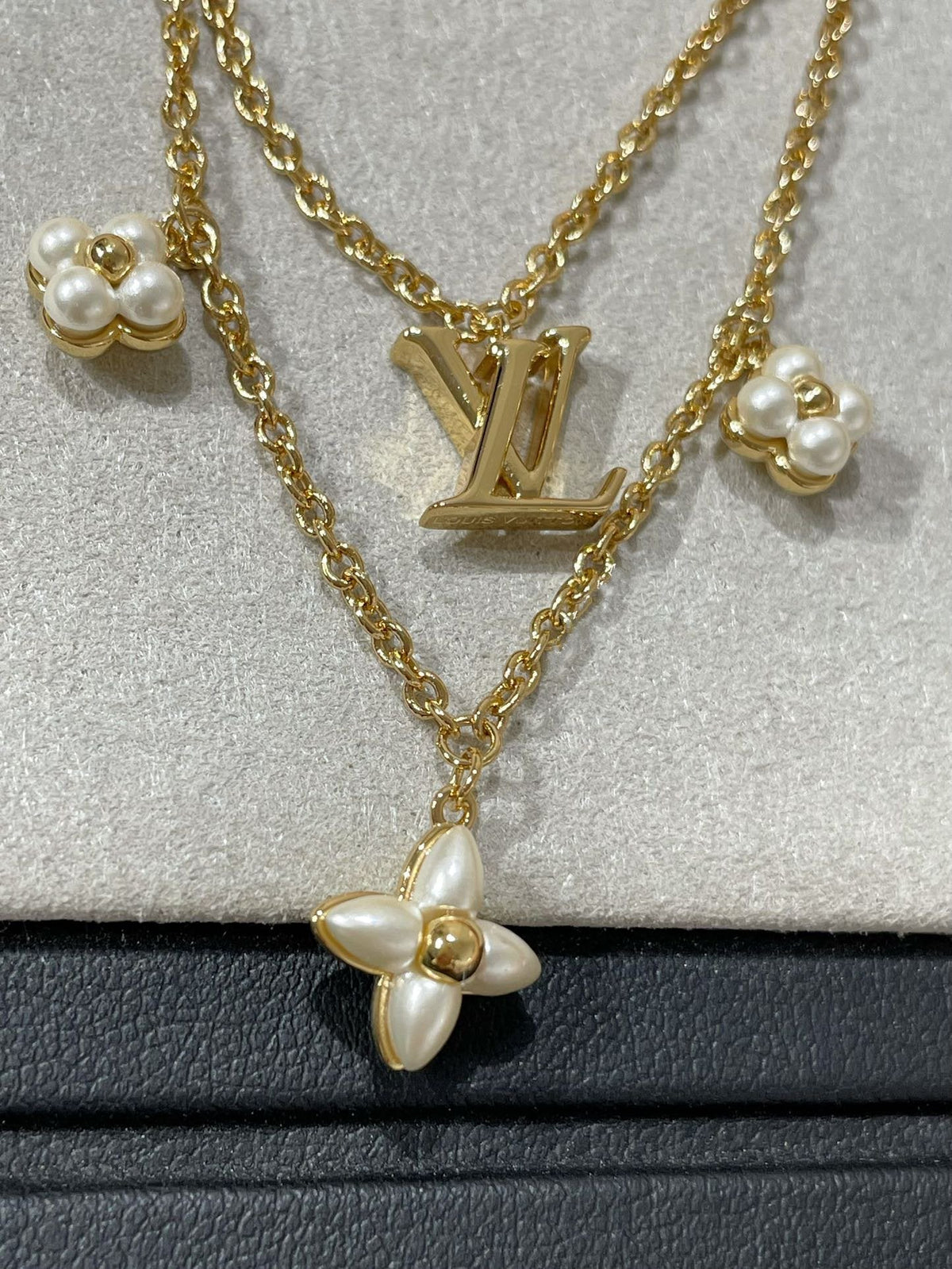 [Royal Jewellery]FLOWERGRAM GOLD MOP DOUBLE ROW NECKLACE