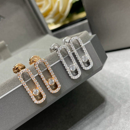 [Royal]MOVE UNO STUD DIAMOND PAVED EARRINGS