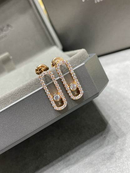 [Royal]MOVE UNO STUD DIAMOND PAVED EARRINGS