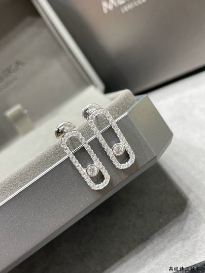 [Royal]MOVE UNO STUD DIAMOND PAVED EARRINGS