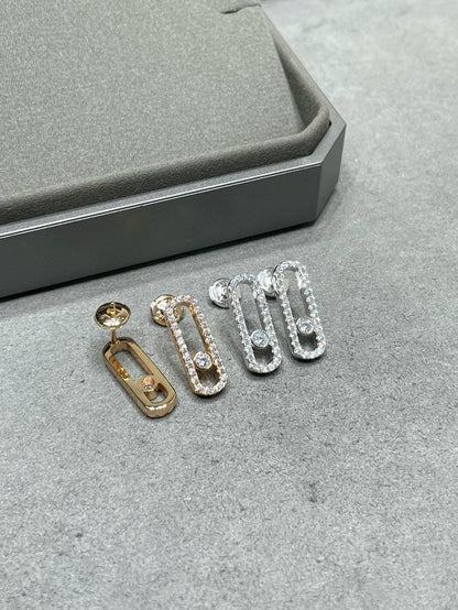 [Royal]MOVE UNO STUD DIAMOND PAVED EARRINGS