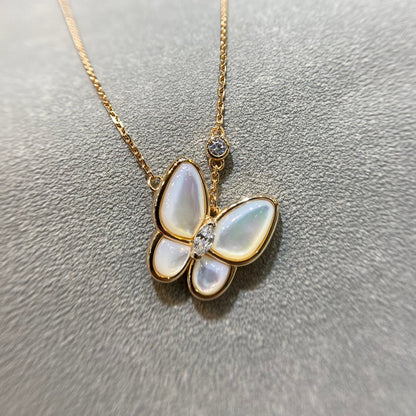 [Royal Jewellery]BUTTERFLY MOP DIAMOND NECKLACE