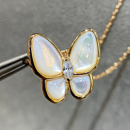 [Royal Jewellery]BUTTERFLY MOP DIAMOND NECKLACE