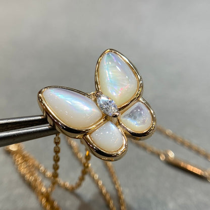 [Royal Jewellery]BUTTERFLY MOP DIAMOND NECKLACE