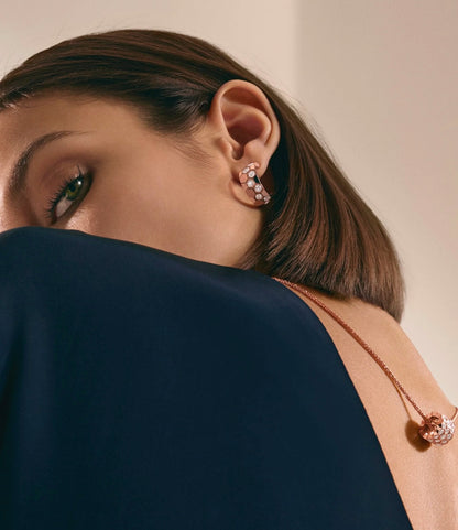 [Royal Jewellery]BEE LOVE DIAMOND HOOP EARRINGS