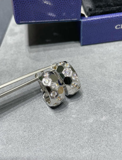 [Royal Jewellery]BEE LOVE DIAMOND HOOP EARRINGS