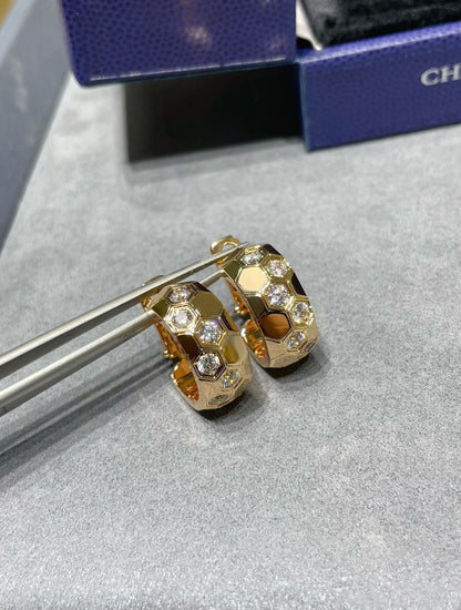 [Royal Jewellery]BEE LOVE DIAMOND HOOP EARRINGS