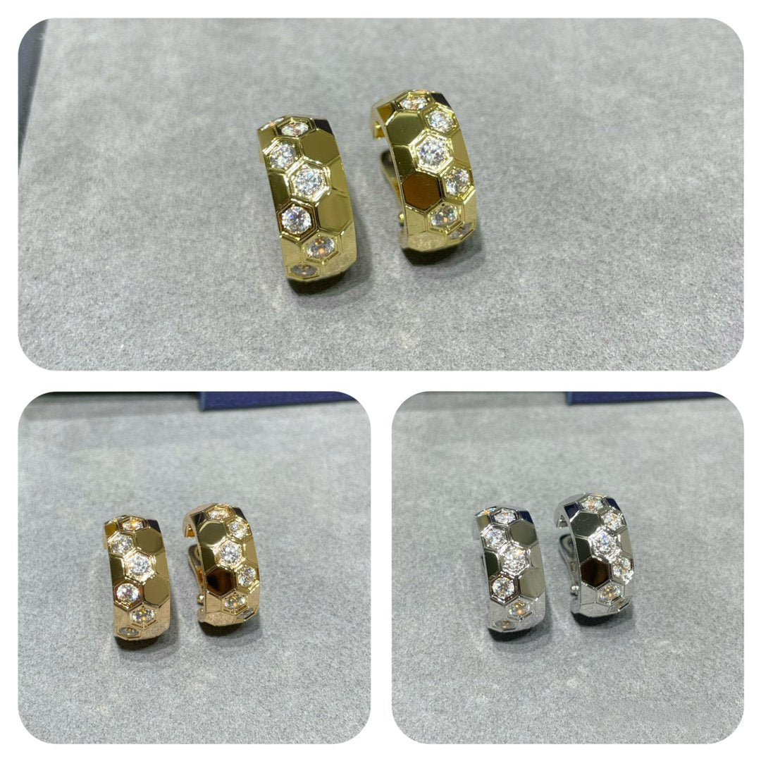 [Royal Jewellery]BEE LOVE DIAMOND HOOP EARRINGS