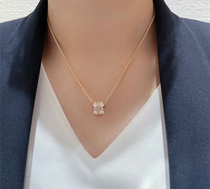 [Royal Jewellery]BEE LOVE DIAMOND PAVED 3 ROW NECKLACE