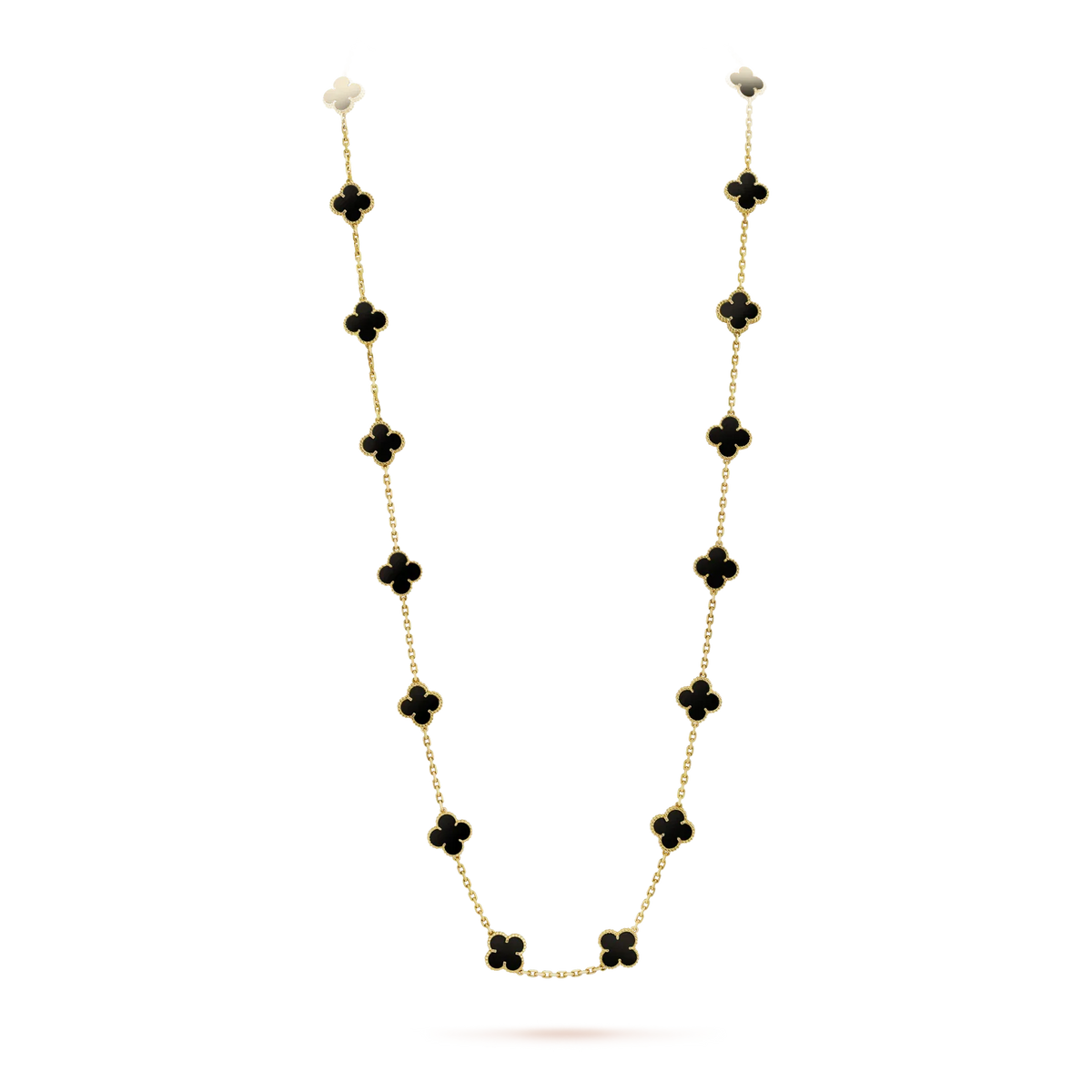 [Royal Jewellery]CLOVER 20 MOTIFS ONYX NECKLACE