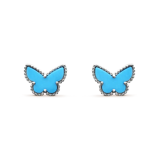 [Royal Jewellery]BUTTERFLY TURQUOISE EARRINGS SILVER