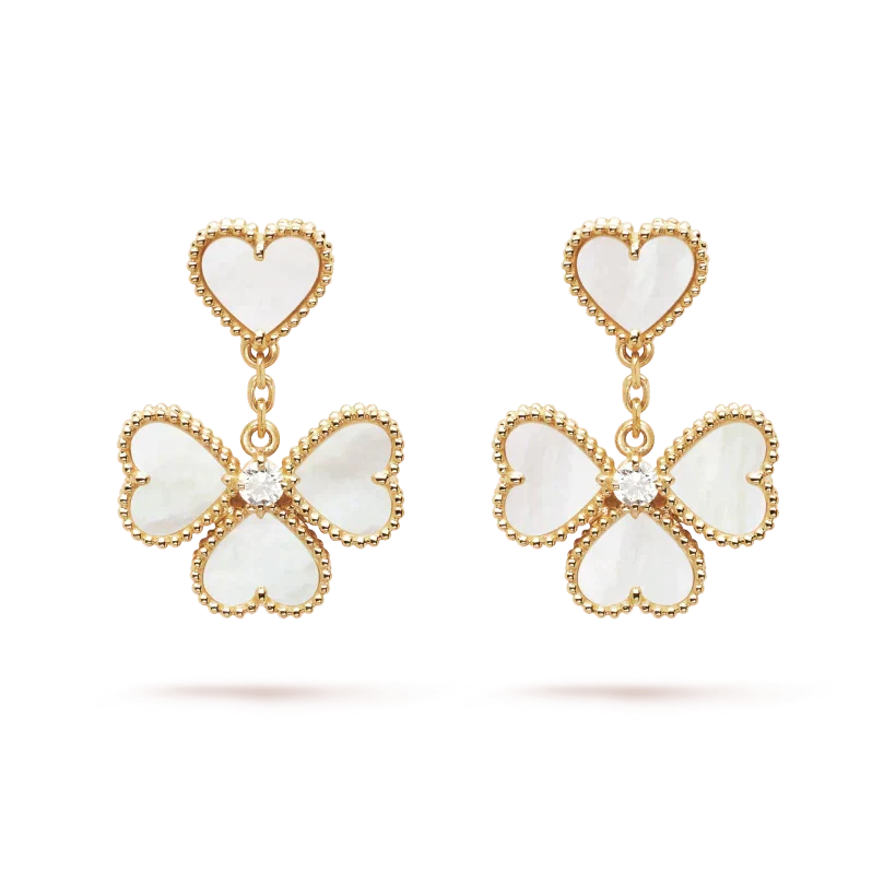 [Royal Jewellery]CLOVER SWEET WHITE MOP EARRINGS