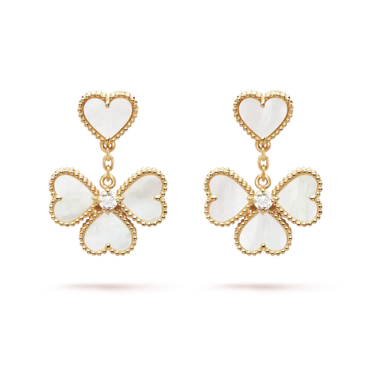 [Royal Jewellery]CLOVER SWEET WHITE MOP EARRINGS