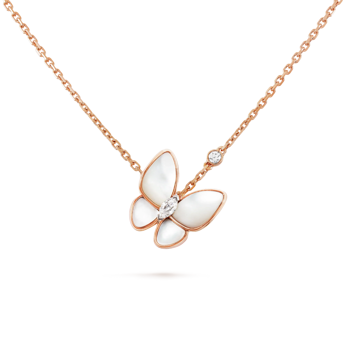 [Royal Jewellery]BUTTERFLY MOP DIAMOND NECKLACE
