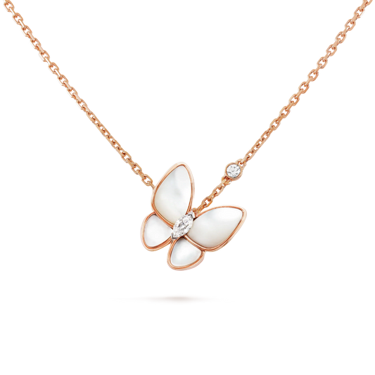 [Royal Jewellery]BUTTERFLY MOP DIAMOND NECKLACE