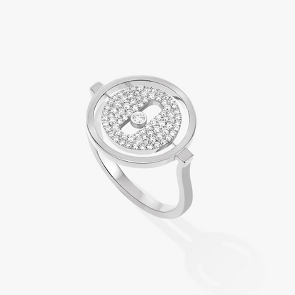 [Royal]LUCKY MOVE PAVED SILVER DIAMOND RING