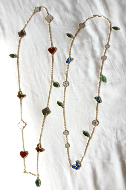[Royal Jewellery ]LUCKY SPRING GOLD  MOTIFS  NECKLACE