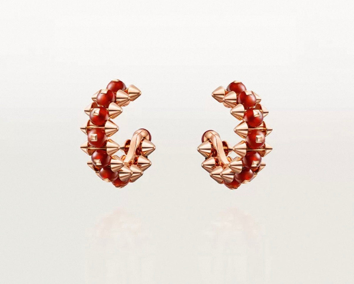 [Royal Jewellery]CLASH COLLECTION AGATE CHALCEDONY STUD EARRINGS