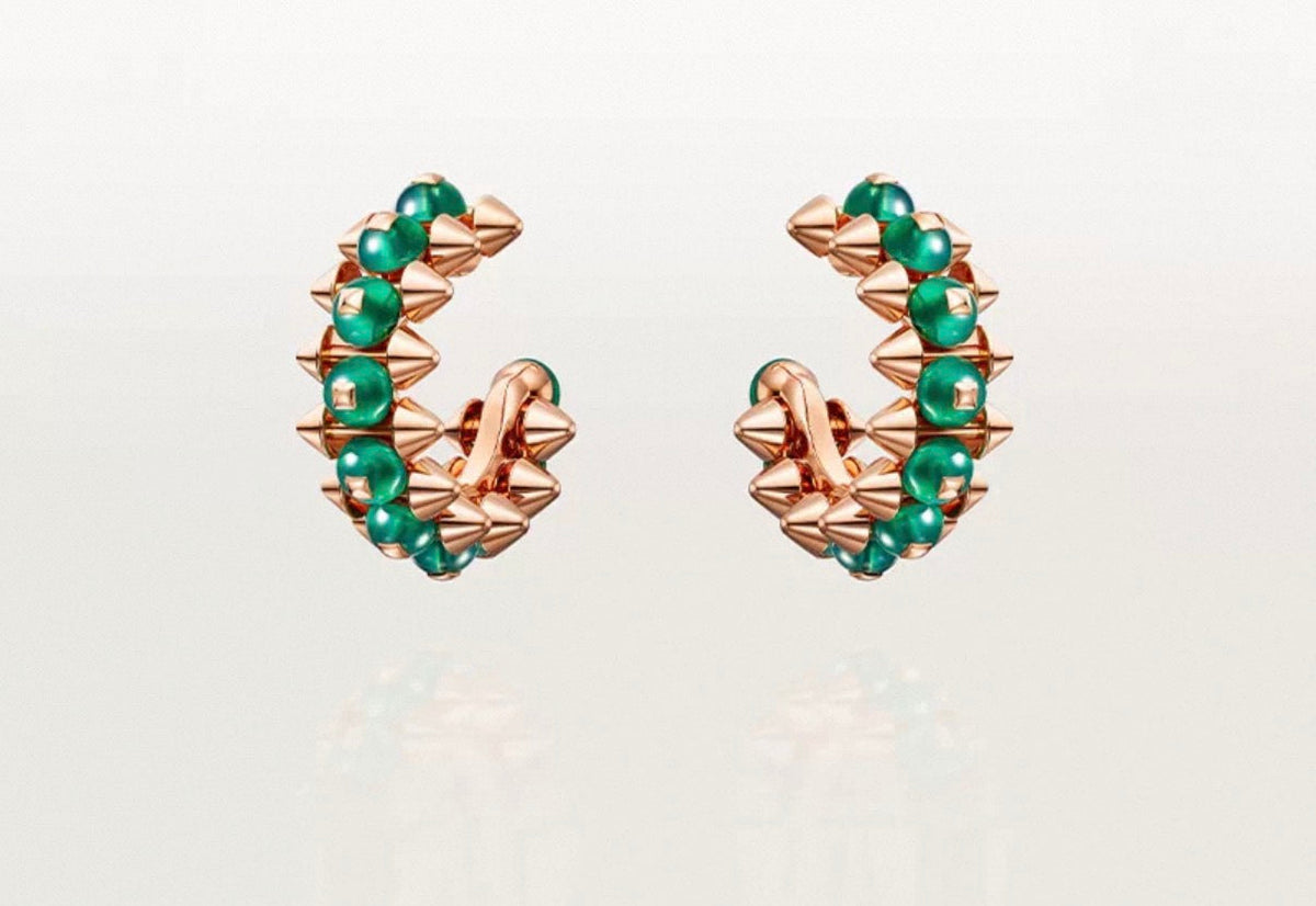 [Royal Jewellery]CLASH COLLECTION AGATE CHALCEDONY STUD EARRINGS