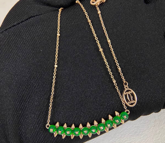 [：Royal Jewellery]CLASH COLLECTION AGATE CHALCEDONY STUD NECKLACE