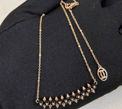 [：Royal Jewellery]CLASH COLLECTION AGATE CHALCEDONY STUD NECKLACE