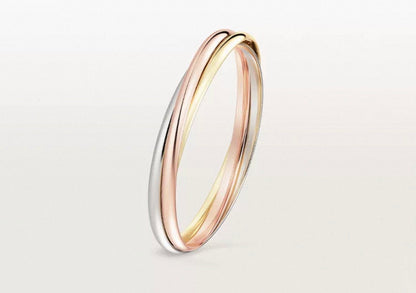 [Royal]TRINITY COLLECTION CLASSIC THREE-COLOUR GOLD TRIPLE BAND BANGLE